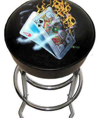 Burning Blackjack Bar Stool