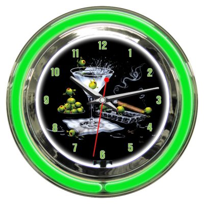 Olive Party Clock