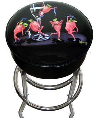 Strawberries Gone Wild Bar Stool